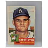 1953 Topps #131 - Harry Byrd "Athletics" Stains
