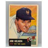 1953 Topps #38 - Jim Hearn "Giants" Crease/Surfa