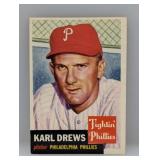 1953 Topps #59 - Karl Drews "Phillies" Indent