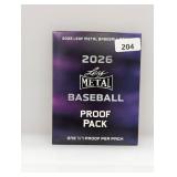 2026 Leaf Metal Baseball 1/1 Proof Pack