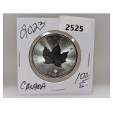 2023 1oz .999 Silv Canada Maple Leaf