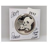 2019 30G .999 Silv Panda 10 Yuan