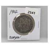 1902 90% Silv Morgan $1 Dollar