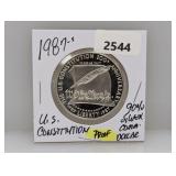 1987-S 90% Silv PF US Constitution $1 Dollar