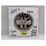 2004-P 90% Silv PF Lewis & Clark $1 Dollar