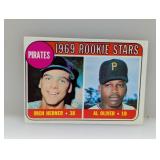 1969 TOPPS PIRATES ROOKIE STARS HEBNER/OLIVER 82