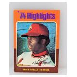 1975 Topps ï¿½74 Highlights Brock Steals Bases #2 Cs