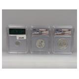 (3) Graded 2026 Liberia Coins