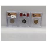 (2) World Coins & Canada Quarter