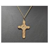 18" 14K Gold filled Chain w/Ornate Cross Pendant