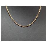 18" 12K Gold Filled Twisted Rope Chain Necklace