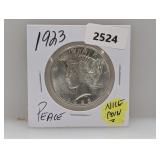 1923 90% Silv Peace $1 Dollar