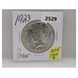 1923 90% Silv Peace $1 Dollar