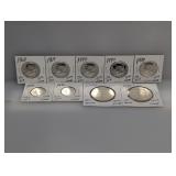 (9) Mixed Lot of 40% Silver Coins