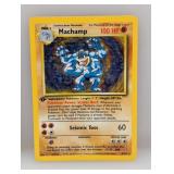 Pokemon 1999 1ST Edition Machamp Holo 8 Edges