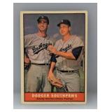1961 Topps Dodger Southpaws Koufax Podres #207 S/S