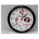 Stan Musial Autographed Clock Slay Brand