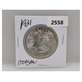 1921 90% Silv Morgan $1 Dollar
