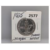1925 90% Silv Lexington Patriot Half $1