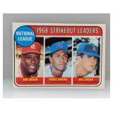 1969 TOPPS STRIKEOUT LEADERS GIBSON/JENKINS/SINGER