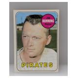 1969 TOPPS Baseball JIM BUNNING HALL OF FAMER 175