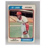 1974 Topps Bob Gibson #350 Damage