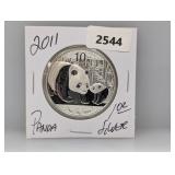 2011 1oz .999 Silv Panda 10 Yuan