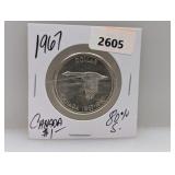 1967 80% Silv Canada $1 Dollar