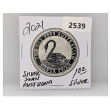 2021 1oz .999 Silv Australia Swan $1
