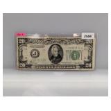 1934-B KC $20 Fed Reserve Note