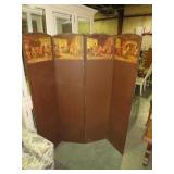 4 PANEL ENGLISH PUB SCENE ROOM DIVIDER