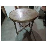 BARLEY TWIST LEGS WALNUT DECORATIVE SERVING TABLE