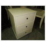 3 DRAWER PAINTED WOOD CABINET