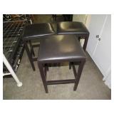 (3X) METAL BASE PADDED BAR STOOLS