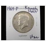 1964 P KENNEDY HALF DOLLAR 90% UNC