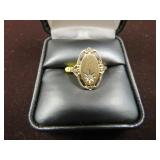 10KT LADIES DIAMOND RING 3.0GR SIZE 8