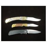 (3) ASSORTED LOCK BLADE KNIVES