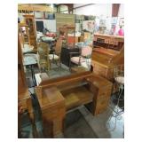 ANTIQUE VANITY DRESSER W/MIRROR