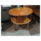 ROUND SOLID MAPLE SIDE TABLE