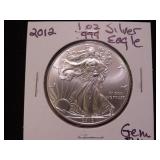 2012 1 OZ .999 SILVER EAGLE GEM BU