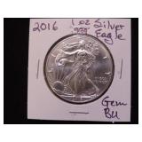 2016 1 OZ .999 SILVER EAGLE GEM BU