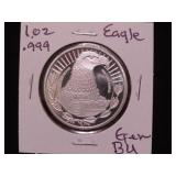1 OZ .999 EAGLE GEM BU