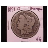 1891 O MORGAN SILVER DOLLAR 90% VG