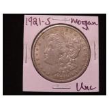 1921 S MORGAN SILVER DOLLAR 90% UNC