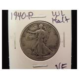 1940 P WALKING LIBERTY HALF DOLLAR 90% VF