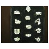 (12) FASHION RINGS SIZES RANGE FROM 5.5-9.0