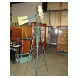 METAL OUTDOOR WINDMILL ON STAND