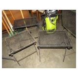 (3) SMALL PATIO TABLES