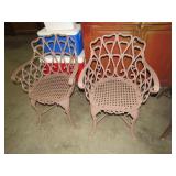 (2X) METAL OUTDOOR PATIO CHAIRS