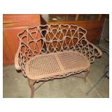 METAL LOVESEAT GARDEN BENCH